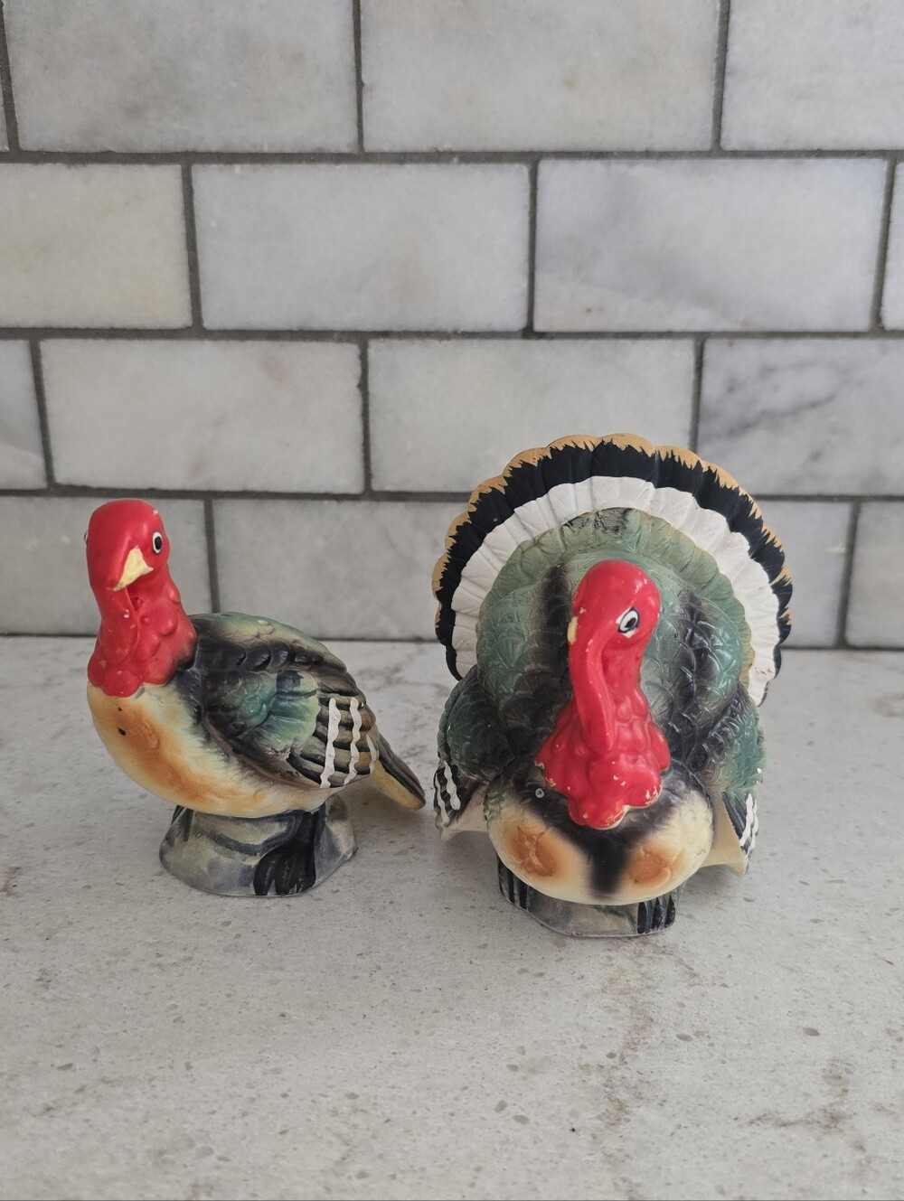 Vtg. Norcrest Turkey Thanksgiving Salt And Pepper Shakers